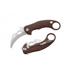 Nóż LionSteel L.E.One Karambit Brown Aluminium, Stone Washed MagnaCut by Emerson Design (LE1 A ES)