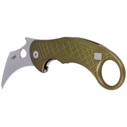 Nóż LionSteel L.E.One Karambit Green Aluminium, Stone Washed MagnaCut by Emerson Design (LE1 A GS)