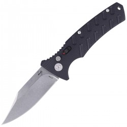 Nóż automatyczny Boker  BHQ Strike Bowie, Black Aluminium, Stonewashed D2 (01BO429)