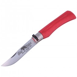 Nóż Antonini Old Bear Laminated Red, Satin Stainless (9307/23_MRK)