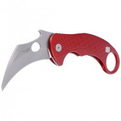 Nóż LionSteel L.E.One Karambit Red Aluminium, Stone Washed MagnaCut by Emerson Design (LE1 A RS)