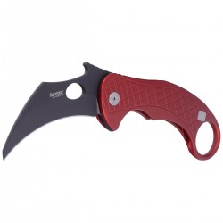 Nóż LionSteel L.E.One Karambit Red Aluminium, Chemical Black MagnaCut by Emerson Design (LE1 A RB)