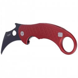 Nóż LionSteel L.E.One Karambit Red Aluminium, Chemical Black MagnaCut by Emerson Design (LE1 A RB)