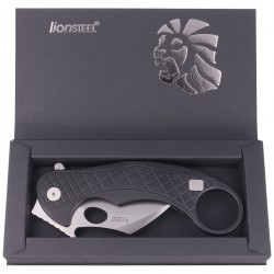 Nóż LionSteel L.E.One Karambit Black Aluminium, Stone Washed MagnaCut by Emerson Design (LE1 A BS)