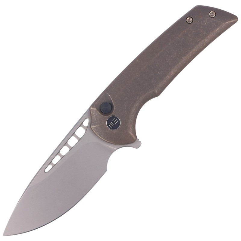 Nóż WE Knife Mini Malice Bronze Titanium, Silver Bead Blasted CPM 20CV by Ferrum Forge (WE054BL-4)