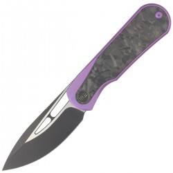 Nóż WE Knife Baloo Purple Titanium / Shredded Carbon Fiber, Black Stonewashed CPM 20CV by Ostap Hel (WE21033-3)