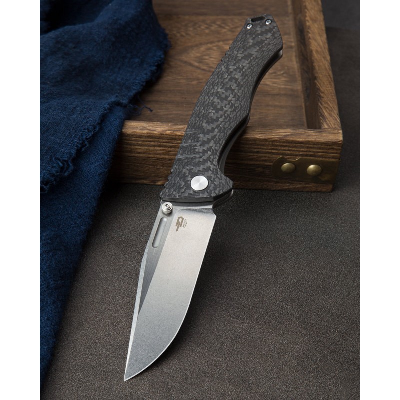 Nóż Bestech Keen II Titanium / Carbon Fiber, Stonewashed / Satin CPM S35VN by Koens Craft (BT2301A)