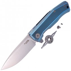 Nóż LionSteel Myto Blue Titanium, Satin M390 by Molletta (MT01 BL)