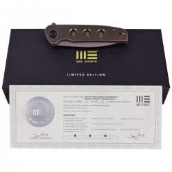 Nóż WE Knife Shakan LE No 172/210 Bronze Titanium, Gray Stonewashed CPM 20CV (WE20052B-2)