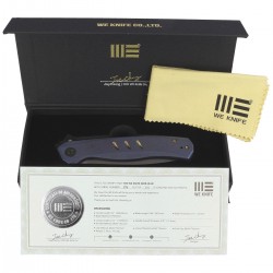 Nóż WE Knife Seer LE No 576/610 Blue Titanium, Rubber Silver CPM 20CV (WE20015-2)