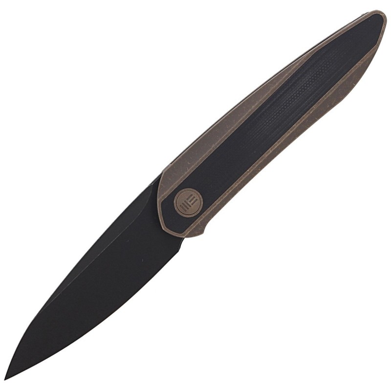 Nóż WE Knife Black Void Opus Bronze Titanium / Black G10, Black Stonewashed CPM 20CV by Justin Lundquist (2010C)