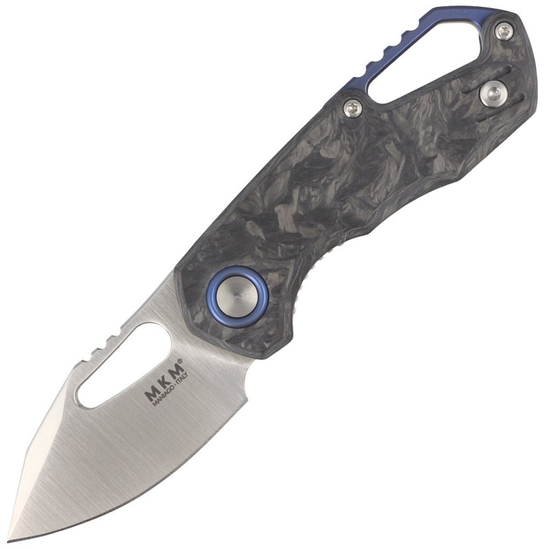 Nóż MKM Isonzo Clip Point Marbled Carbon Fiber, Satin M390 by Jesper Voxnaes (MK FX03M-3CM)