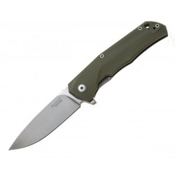 Nóż LionSteel T.R.E. G10 Green, Stone Washed Blade (TRE GGR)