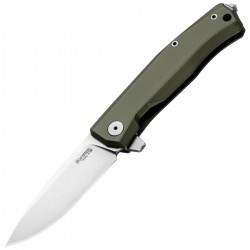 Nóż LionSteel Myto Green Aluminium, Stone Washed M390 by Molletta (MT01A GS)