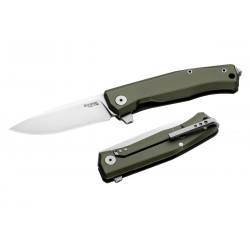 Nóż LionSteel Myto Green Aluminium, Stone Washed M390 by Molletta (MT01A GS)