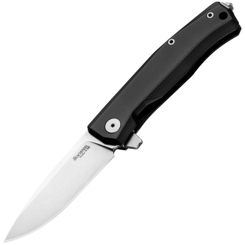 Nóż LionSteel Myto Black Aluminium, Stone Washed M390 by Molletta (MT01A BS)