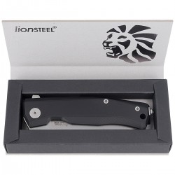 Nóż LionSteel Myto Black Aluminium, Stone Washed M390 by Molletta (MT01A BS)