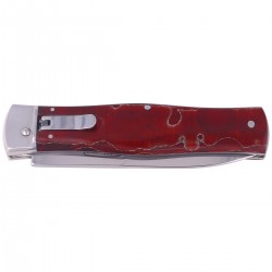 Nóż sprężynowy Mikov Predator Raffir Red, Stonewash N690 (241-BRa-1/KP Red)