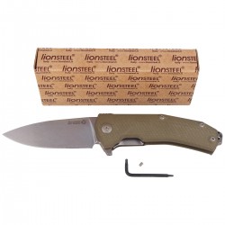 Nóż LionSteel KUR G10 Green, Stone Washed Blade (KUR GR)