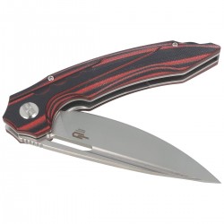 Nóż Bestech Ornetta Carbon Fiber / Red G10, Stonewash / Satin N690 by Kombou (BL02B)