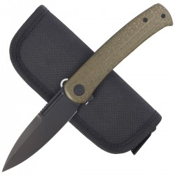 Nóż Civivi Cetos Green Micarta / Steel, Black Stonewashed 14C28N (C21025B-3)