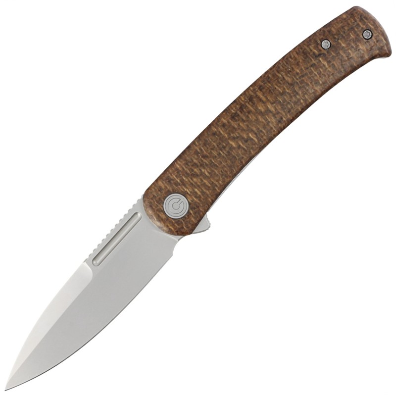 Nóż Civivi Cetos Brown Micarta / Steel, Silver Bead Blasted 14C28N (C21025B-1)