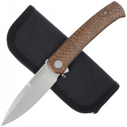 Nóż Civivi Cetos Brown Micarta / Steel, Silver Bead Blasted 14C28N (C21025B-1)