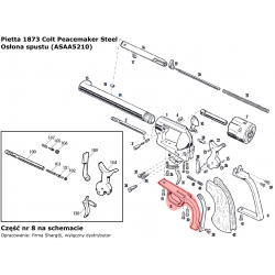 Osłona spustu rewolwer Pietta 1873 Colt Peacemaker (ASAA5210)