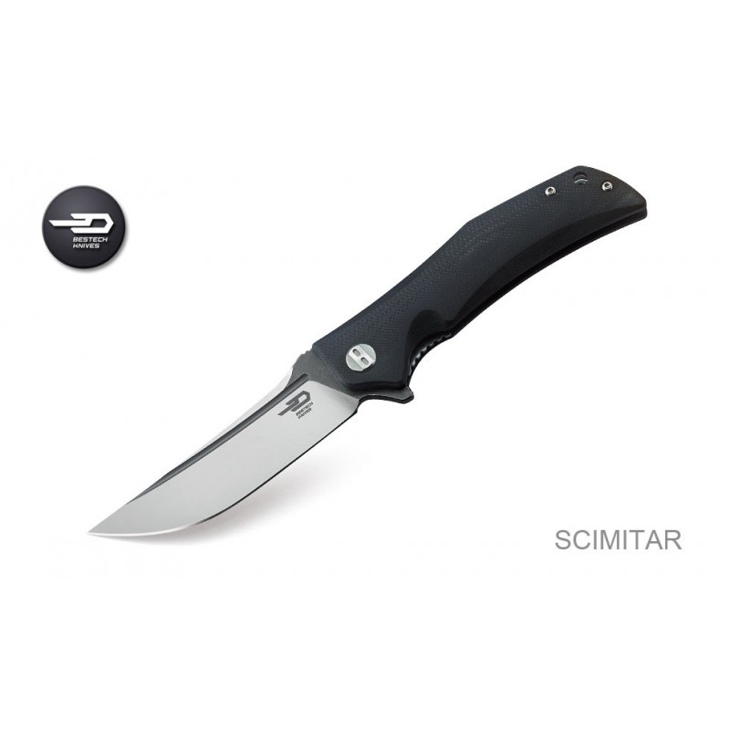 Nóż Bestech Scimitar Black G10, Gray / Satin D2 (BG05A-2)