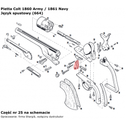 Język spustowy Pietta Colt Army 1860, Colt Navy 1861 (664)