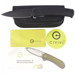 Nóż Civivi Cetos Black Micarta Coarse / Stainless, Black Stonewashed 14C28N (C21025B-2)