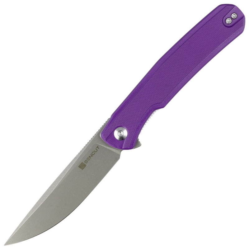 Nóż Sencut Scitus Purple G10, Gray Stonewashed D2 by Ostap Hel (S21042-2)