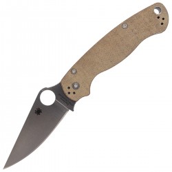 Nóż Spyderco Para Military 2 CPM Cru-Wear, Brown Micarta (C81MPCW2)