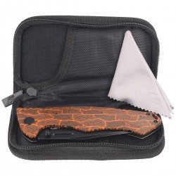 Nóż Bestech Keen II Black Orange Damascus G10 / Titanium, Black Stonewashed CPM S35VN by Koens Craft (BT2301F)