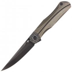 Nóż Bestech Thyra Bronze Stonewash Titanium / Carbon Fiber, Black Stonewash M390 by Kombou (BT2106C)