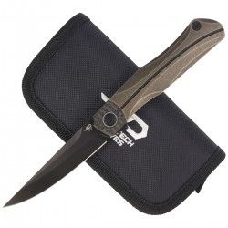 Nóż Bestech Thyra Bronze Stonewash Titanium / Carbon Fiber, Black Stonewash M390 by Kombou (BT2106C)