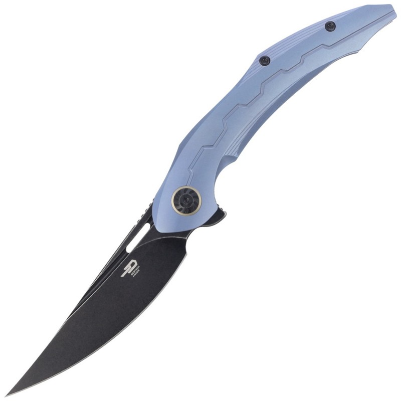 Nóż Bestech Marukka Blue Titanium, Black Stonewash M390 by Kombou (BT2002B)