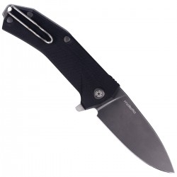 Nóż LionSteel KUR Black G10, Black Stonewashed Sleipner by Molletta (KUR BBK)