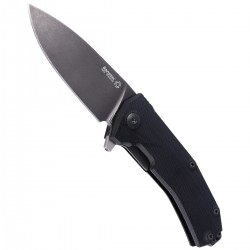 Nóż LionSteel KUR Black G10, Black Stonewashed Sleipner by Molletta (KUR BBK)