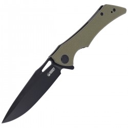 Nóż Kubey Raven Green G10, Dark Stonewashed AUS-10 by Jelly Jerry (KB245I)