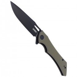 Nóż Kubey Raven Green G10, Dark Stonewashed AUS-10 by Jelly Jerry (KB245I)