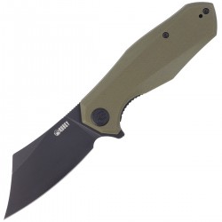 Nóż Kubey Echo Green G10, Black Stonewashed D2 (KU329B)