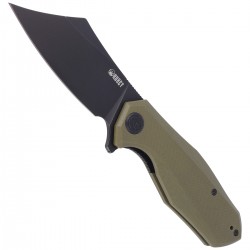 Nóż Kubey Echo Green G10, Black Stonewashed D2 (KU329B)