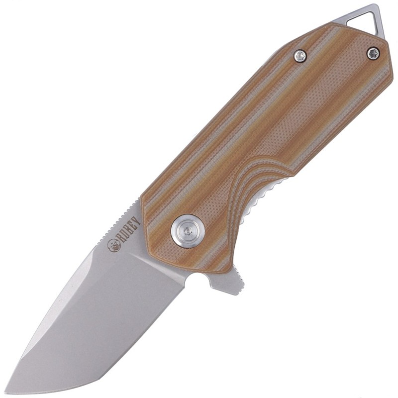 Nóż Kubey Campe Striped Beige G10, Sandblast D2 (KU203F)