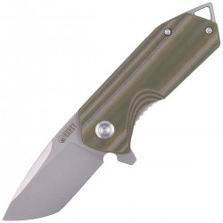 Nóż Kubey Campe Striped Green G10, Sandblast D2 (KU203E)