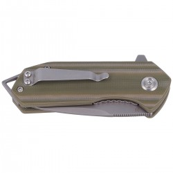 Nóż Kubey Campe Striped Green G10, Sandblast D2 (KU203E)