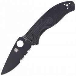 Nóż Spyderco Tenacious FRN Black, Black Blade Spyder (C122PSBBK)