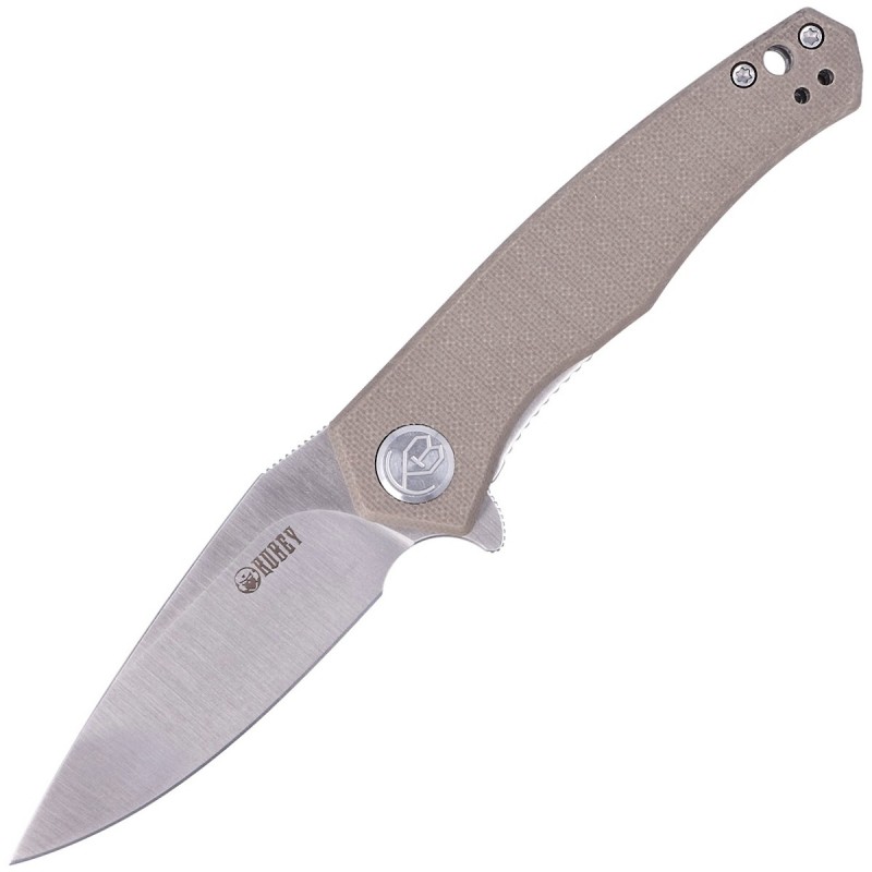 Nóż Kubey Knife Cadmus, Tan G10, Satin D2 by Max (KU055C)