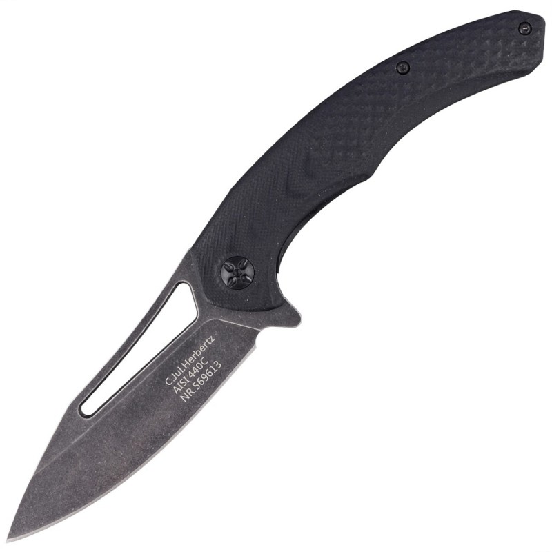 Nóż Herbertz Solingen Black G10, Black 440C (569613)