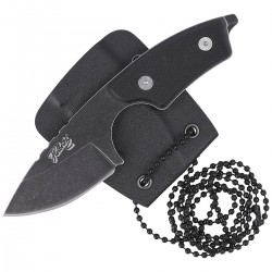 Nóż na szyję Herbertz Solingen Neck Knife Black G10, Black Stonewashed AISI 420 (55041)